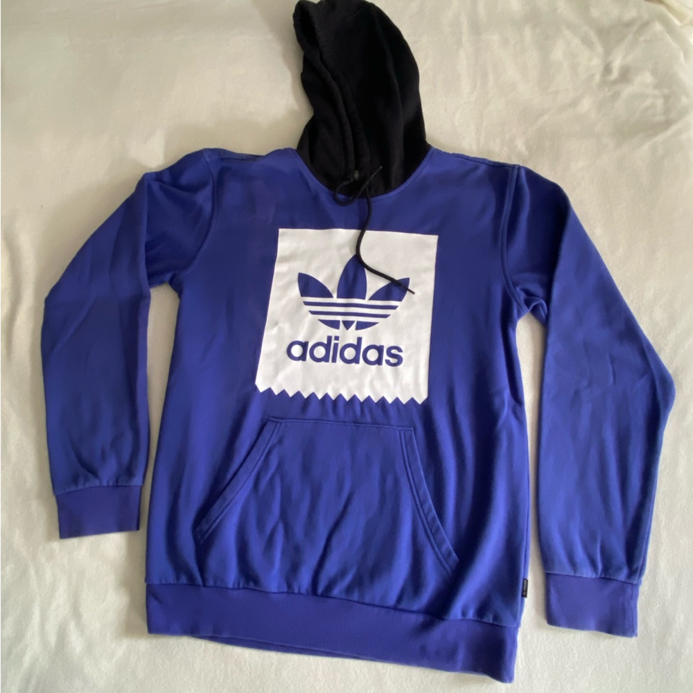Adidas Blue Black White Hoodie